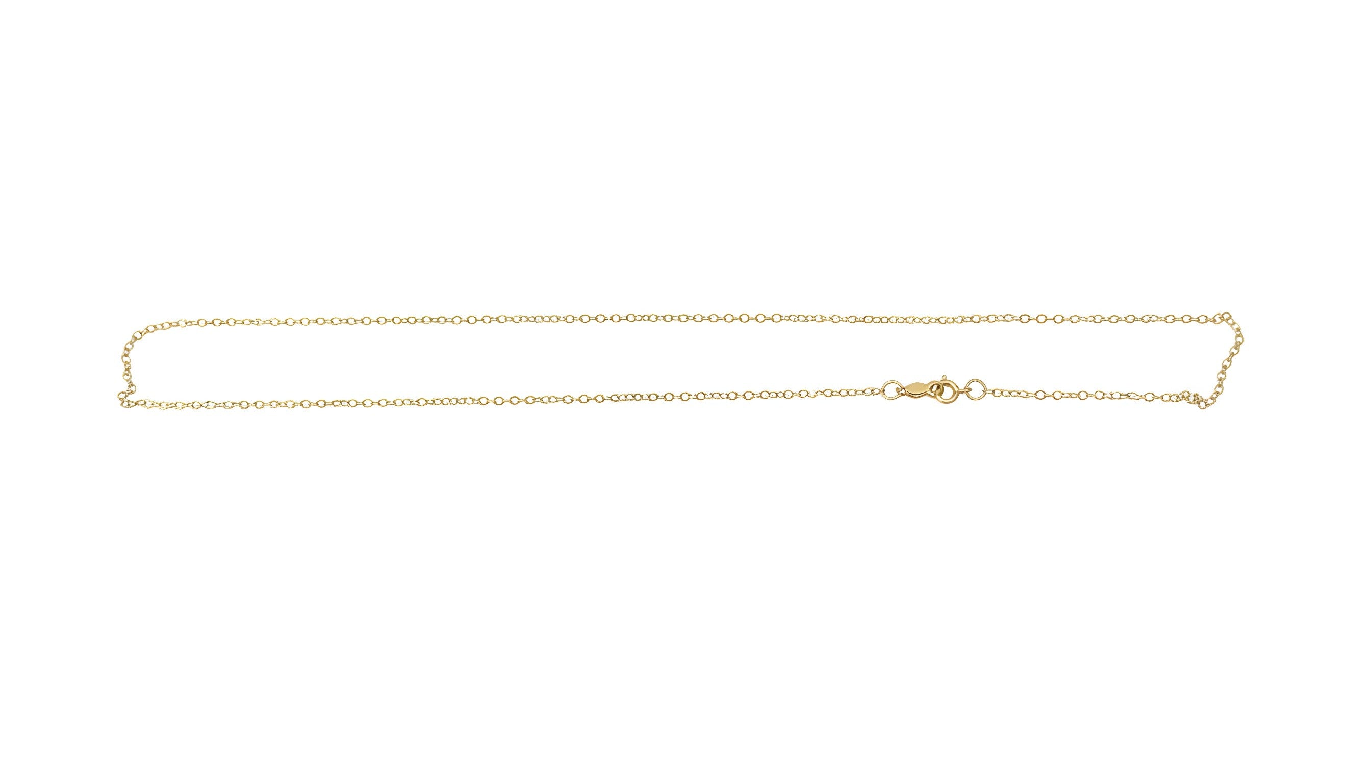 14K gold 1.3mm chain necklace