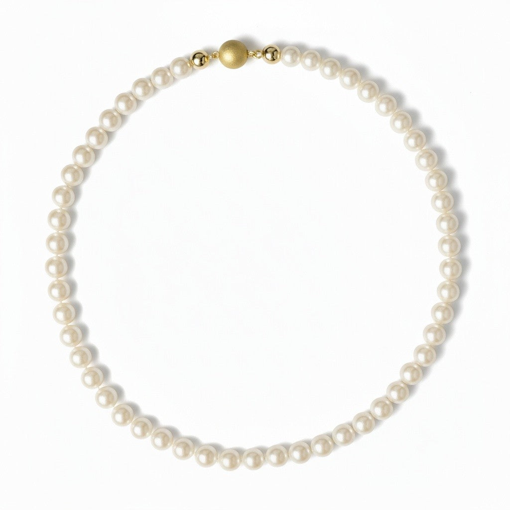 White freshwater pearl necklace 8-8.5mm