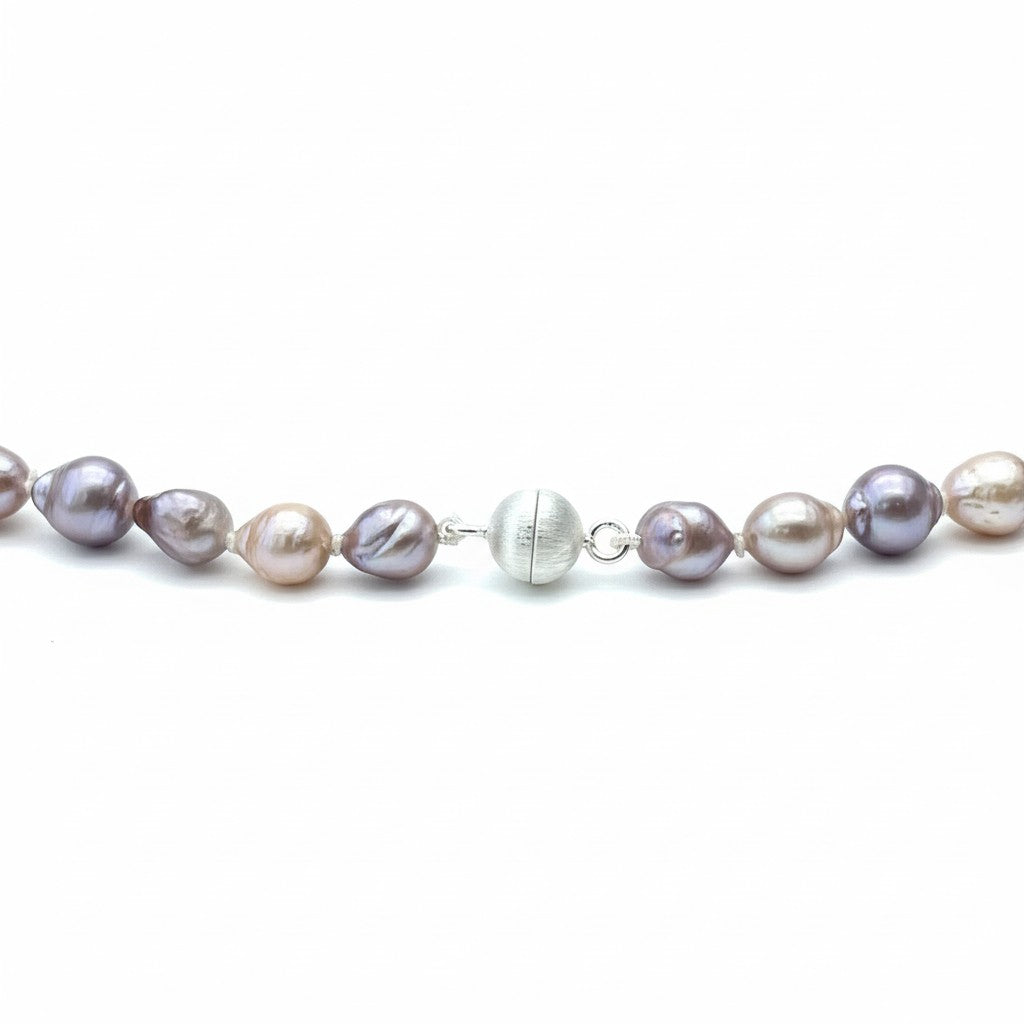 Freshwater Baroque Silver Necklace