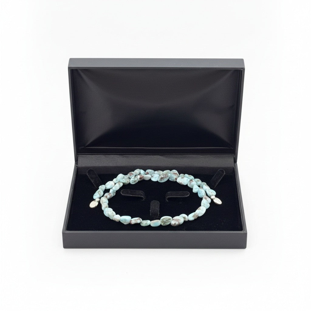 Larimar Necklace in box