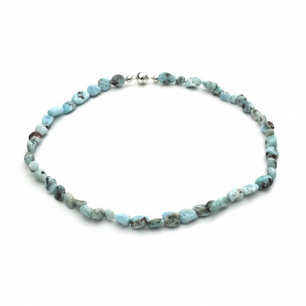 Larimar_nugget_gemstone Necklace