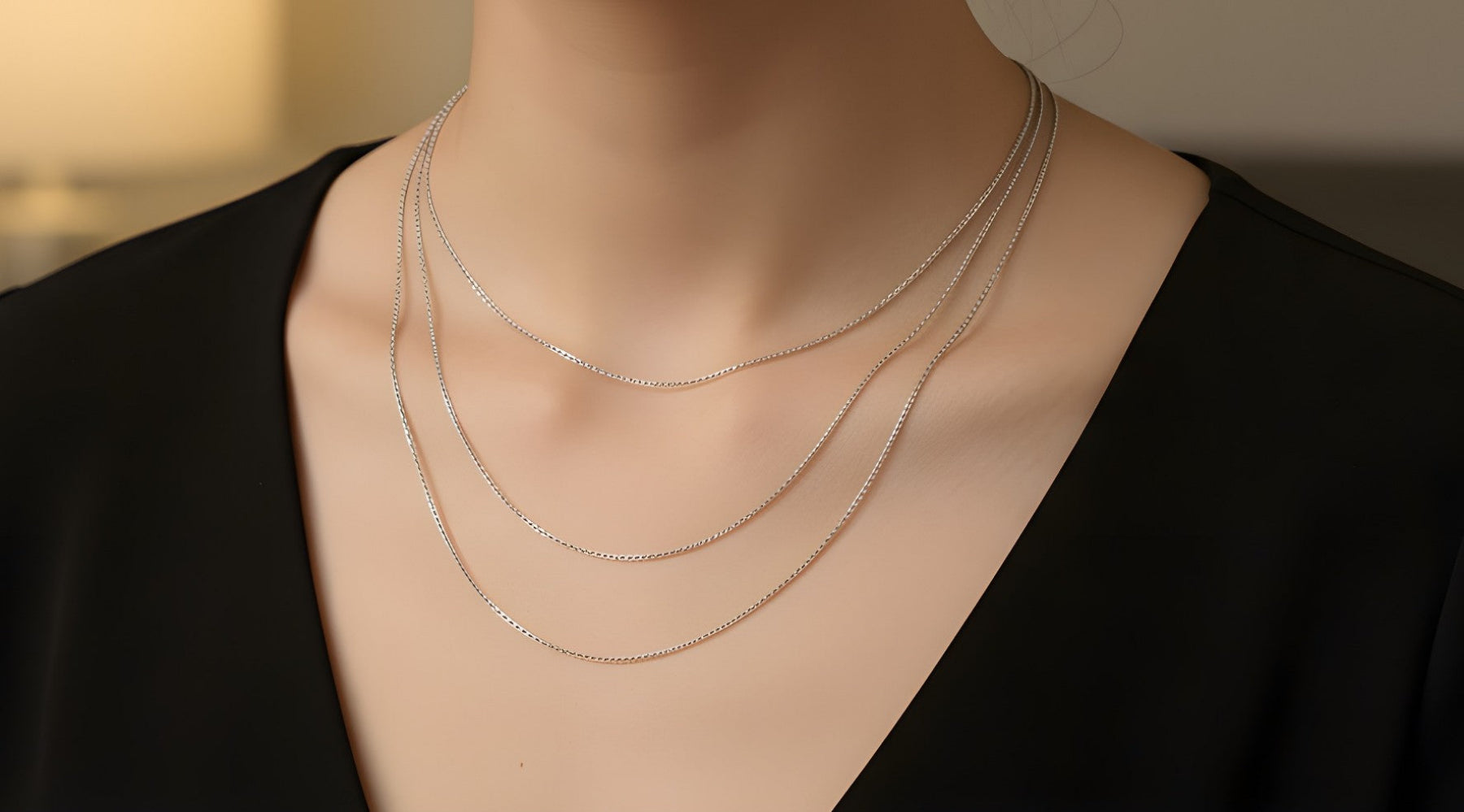 Sterling silver cable chain necklace